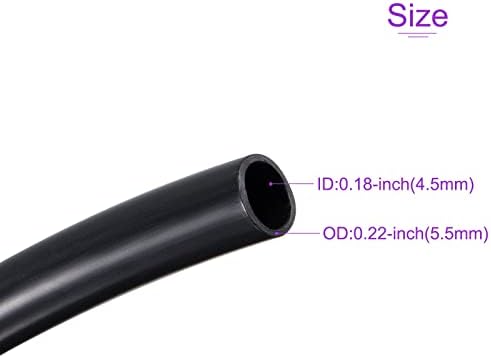 Dmiotech 4.5mm ID 5,5 mm od, fleksibilna PVC creva za zaštitu žica i kablova, dužine 10ft crna
