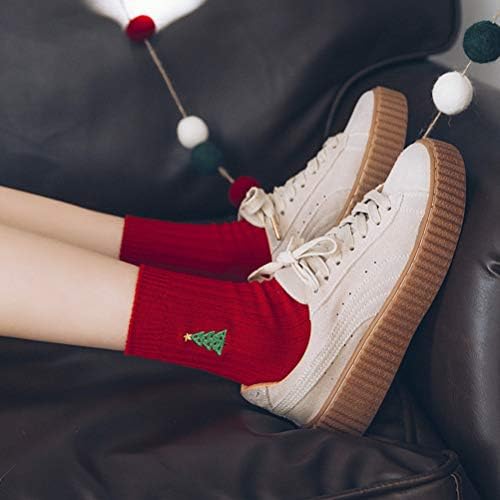 Galpada Božićni ukrasi 4 para božićne čarape crtane veze za vezenje par čarapa poklon za zabavu