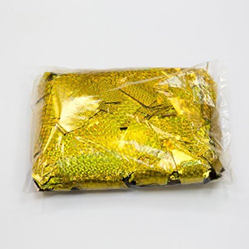 Ultimate Confetti hologram Gold Metallic Confetti-lasersko ispisano-sporo padajuće - Izvrsno za zabave, događaje, dekor tablice i