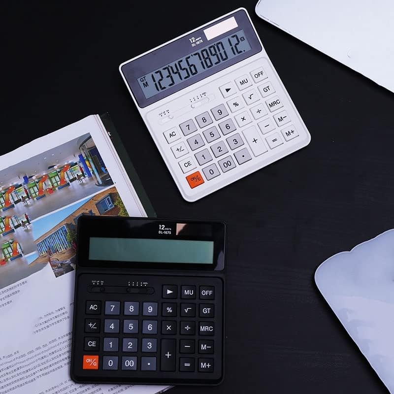 Ganfanren Desktop Kalkulator Financijskog računovodstva Office Solarni kalkulator 12-znamenkasti veliki ekran Dual Power Prijenosni