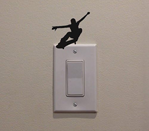 Yingkai Skateboarder mljevenje na svjetloj boji naljepnica Vinilna zidna naljepnica naljepnica umjetnost Dnevna soba Carving zidne