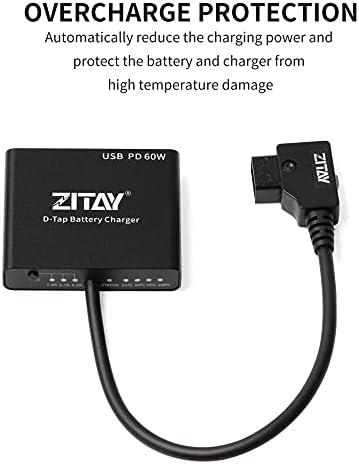 Zitay USB C do D-Tap PD Brzi punjač, ​​USB tip C do DTAP Male punjač DTAP punjač za baterije VMount punjač baterije AB Mount baterija