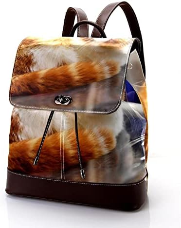 VBFOFBV Unisex ruksak za odrasle sa radom za putovanja, narančasti mačka životinja
