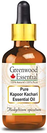 Greenwood Essential Ossentih Kapoor Kachari Esencijalno ulje sa staklenim kapaljkama prirodna terapijska klasa Destilirana parom