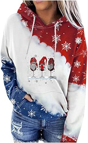 Dnuri božićni hoodie, ženska marka za snježnu pahuljicu tinejskshirts tinejdžerka dugih rukava xmas dukserice s kapuljačom
