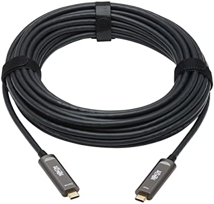 Tripp Lite USB - C optički kabl za prenos podataka, kompatibilan USB 3.2 aktivni optički kabl, muški na muški, Plenum-Rated za zidne