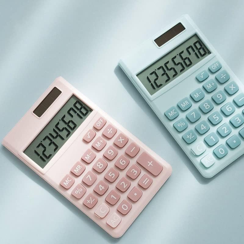 XWWDP Cartoon Mini kalkulator Creative Candy Color Mali prenosivi kalkulator učenje ured Dual Power silikonski kalkulator (boja: b,