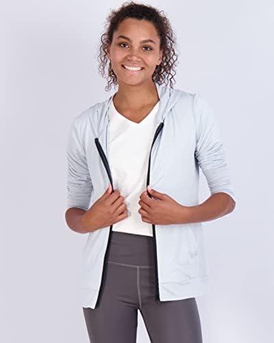 3 Pakovanje: Ženska suho fit dugih rukava Zip & Full zip up hoodie jakne - atletski trening za trčanje