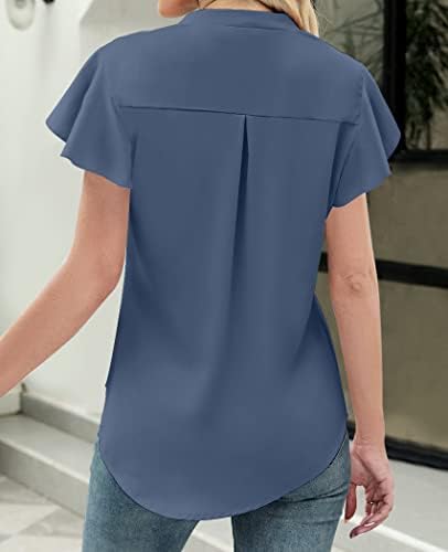Ženska poslovna ležerna vrhova V izrez 3/4 majica sa majicama sa majicama sa labavim tunikom