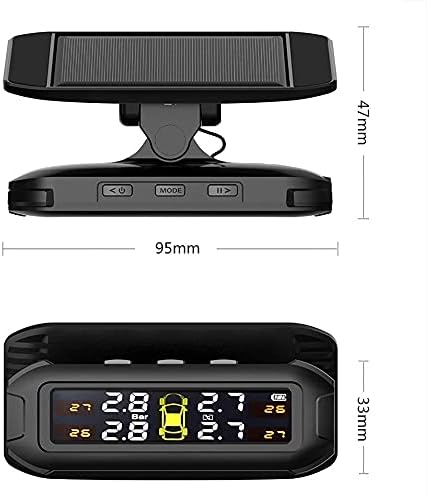 Liruxun automatsko monitovanje tlaka Tlak temperature upozorenje Spremanje goriva SOLAR TPMS sistem za nadzor pritiska u gumama sa