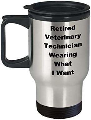 Penzionirani veterinarski tehničar VET Tech Travel Mign Funny kafe poklon ideja za penzionicu koja nosi ono što želim novost šala