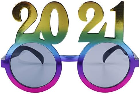 PRETYZOOM Kids Costume Happy New Year Eyeglasses 2021 Gradient Color Broj naočare novost naočare za oči za zabavu Favor Costume Prop