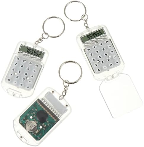 Nuobesty Mali džepni kalkulator Mini kalkulator tipke, 3pcs 8 cifara elektronički kalkulator džepnog kalkulatora sa ključem za ključeve