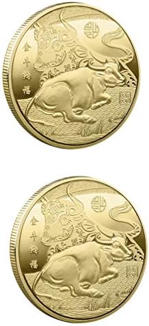 Pretyzoom Američki Komemorativni novčić 2pcs 2021 Godina odbora za komemorativni novčići Kineski sretni horodijac suvenir Coin Feng