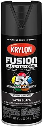 Krylon K02732007 Fusion all-in-one boje za under za unutarnju / vanjsku upotrebu, saten crna 12 unca & hrst-oleum 7710830 zaustavljaju hrđu svijetla kaput metalik boja za prskanje, 11 unca, zlato