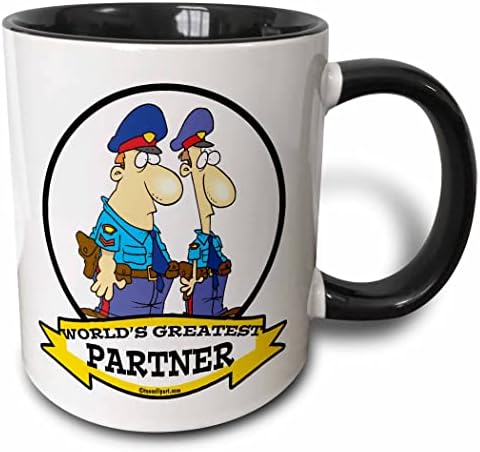 3drose Funny Worlds najveći policajac policija Partner Cartoon-Mugs