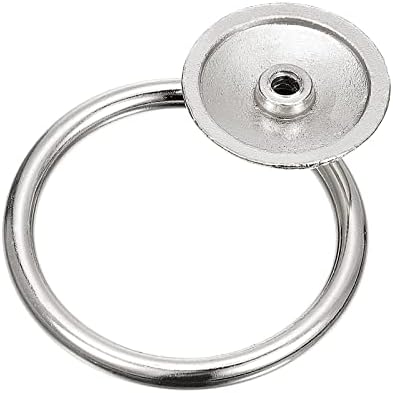 UXCell 6pcs okrugli prsten povlačenja, ladice gumbe srebrne ladice za krug ručice za jednu rupu za ormar za ormar za ormar