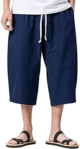 KANAAOGGGO lagane labave plus veličina muške kratke hlače elastične struke široke nogalne pantalone casual baggy kratki pant
