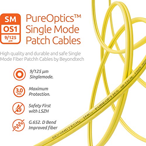 LC do SC vlaknaste patch kabel Jednostruki moder Dupleks - 1m - 9 / 125um OS1 LSZH - Beyex Purnooptics Cable serije