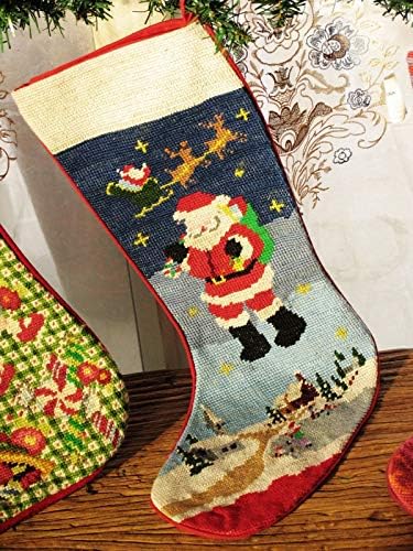 Fine kućni zanat ručno rađeni božićni čarapa dječje igračke Djeda Mraza izlazi iz grada