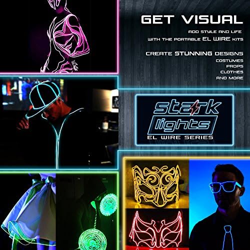 1-Pack 5m/16.4 ft Teal neonsko LED svjetlo Glow EL Wire - 1.4 mm tanko - Powered by 6V Portable - 4aaa - Sound Active - Craft neonska