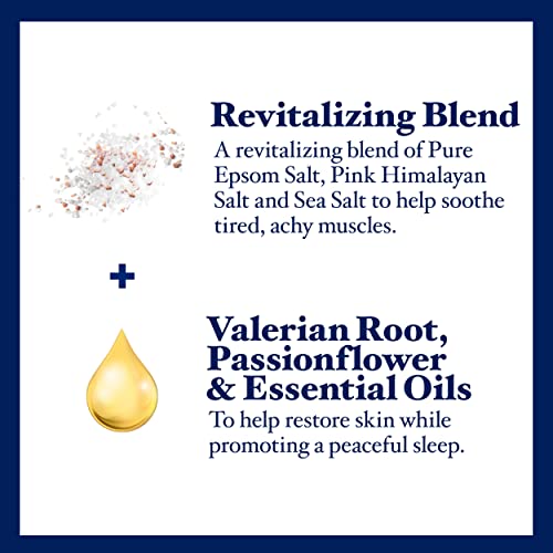 Dr Teal's Skin Therapy Epsom Salt kupka namočite kolagen + obnavljajuća koža s korijenom valerijane, Pasiflorom i eteričnim uljima,