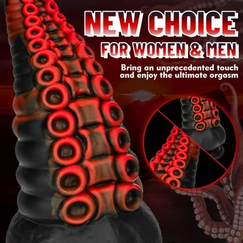 8,7in Realistic Dildo, zmaj dugma za guzicu Silikon G Spot Dildo Fantasy Monster hobotnica TENTACLE dildo s jakom usisne čaše, veliki