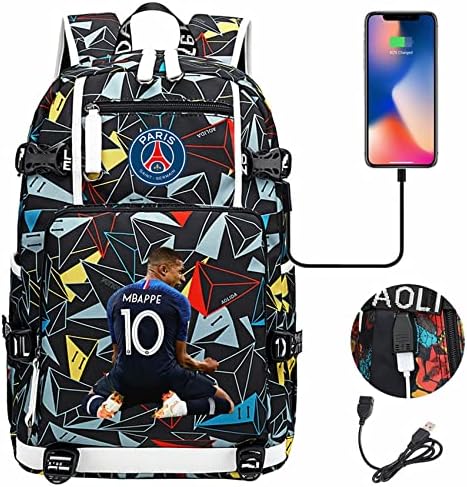 Školski ruksak WRIGGY Kid sa USB priključkom za punjač i interfejsom za slušalice-Kylian Mbappe ruksak putna torba, jedne veličine