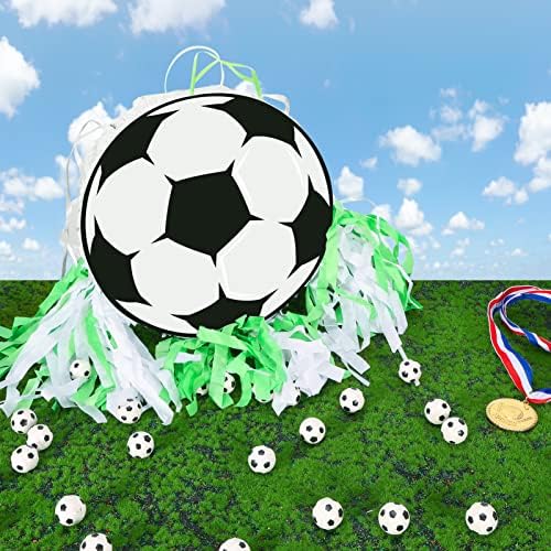 Auihiay fudbalska lopta Pinata za dječake, fudbalska Pinata sa naljepnicama s brojevima, dekoracija fudbalske lopte za rođendanske