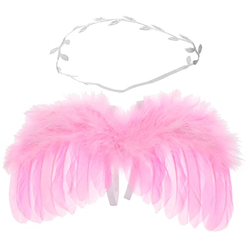 TOYANDONA 1 Set baby Wings rekviziti Fairy Headpiece Fairy Wands Foto rekviziti traka za glavu Pink Fairy Girl
