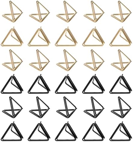 NUOBESTY 30kom metalne spajalice trouglastog oblika kopča za vezivanje mjesto držači kartica male kopče za slike Bookmark datoteka