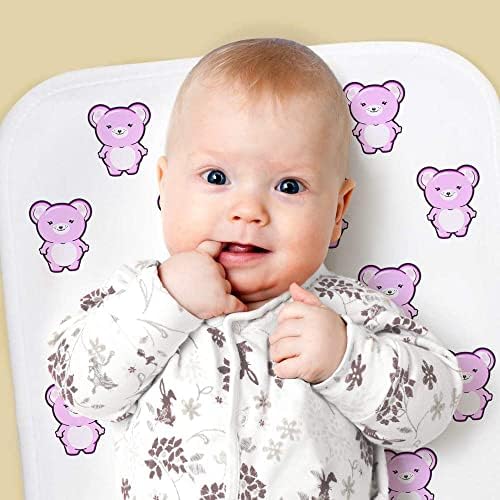 Azeeda 'Baby Pink Medvjed' Baby Burp / Operite krpa