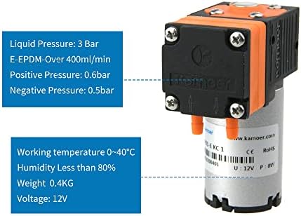 Kamoer Micro membranska pumpa 12V DC brušeni Motor visokog protoka＞400ml / min visoki pozitivni pritisak 3bar