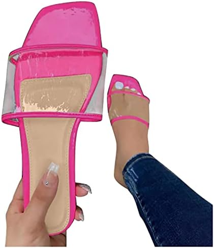 USYFAKGH ljetne sandale za žene 2021 ženska Smmer Moda Casual japanke prozirne ravne sandale i papuče