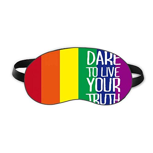 Živite svoju istinu LGBT dugina zastava Sklop za spavanje Shield Soft Night Poklopac za sjenilo