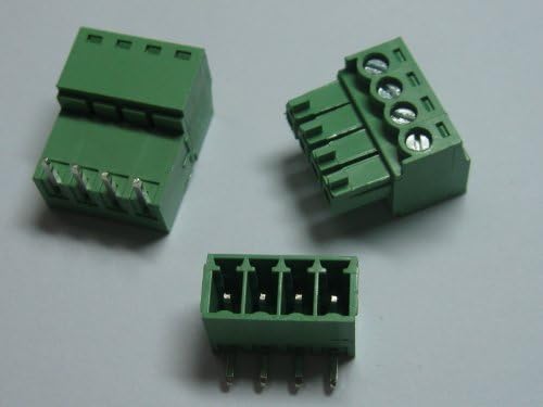 50 kom korak 3.5 mm Ugao 4way/pin vijčani Terminal blok konektor w / ugao Pin zelena boja priključni tip Skywalking