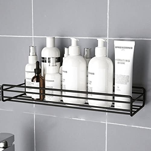 Xjjzs kupatilo kuhinjski udarac ugaonu okvir okvir za tuširanje polica od kovanog gvožđa Šampon za skladišni nosač sa usisnim čašama kupatilo pribor
