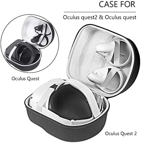 HIJiao Tvrdi turistički futrola za Oculus Quest 2 & Quest VR Gaming slušalice i kontroleri Pribor Vodootporni četverološki izvori
