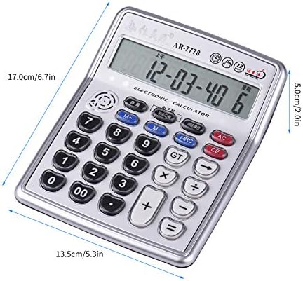 MewMewcat kalkulator, muzički desktop kalkulator 12-znamenke LCD ekran elektronični brojač kalkulatora sa glazbenim klavirom PLAY Time Datum prikazivanje budilice za poslovnu učionicu