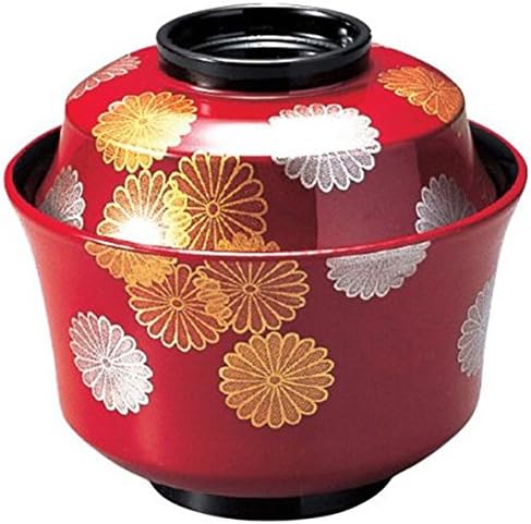 福井 クラフト Bowl: 3-220 - 10 crvenih krizantemskog punjenja, 3,6 Veličina, kirryuji zdjela, φ 4,3 x h 3,9 inča, 13,5 fl oz