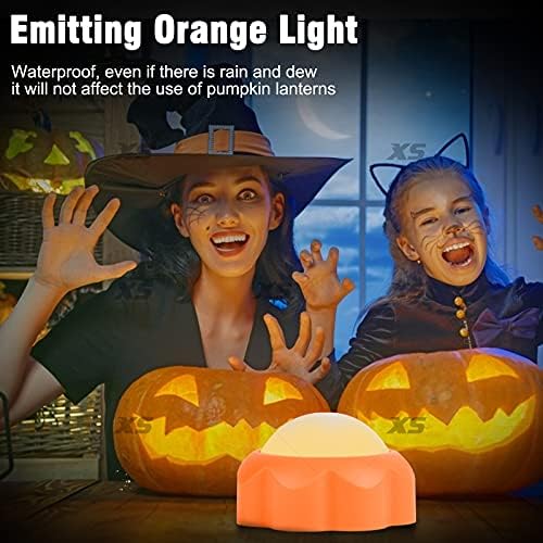Halloween Svjetla bundeve 2 pakovanje, LED svjetla bundeve s daljinskim i tajmerom, narančastom jamkom i lampicama narančastog lampa