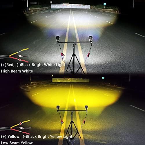 LED Pod svjetla Žuta Bijela dvobojna LED lampa za vožnju Amber Fog Light 3-inčni Branik svjetla za motocikl Trator Car ATV Kamionet