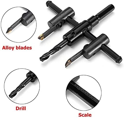 Glodalica za glodanje rotirajuća Bit 30-120/200/300mm podesivi okrugli nož za rupe Drvo bušilica za Suhozid kružna testera tip DIY