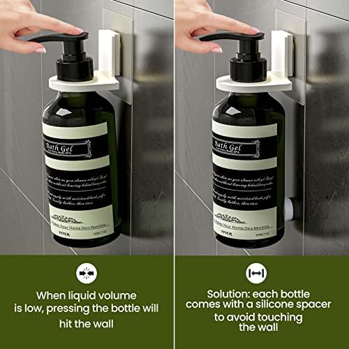 FRYLR 3 komorne boce za raspršivač, šampon za zidni montiranje i regenerator, punjenje šampona i boce regenerator s naljepnicama otporne