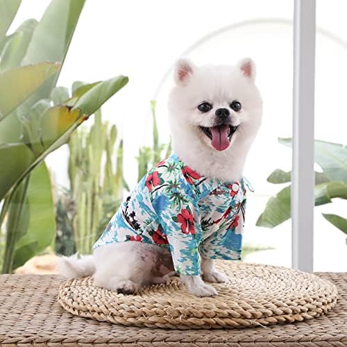 Božićni džemper - Cat Dog kostim Pet Ljeto T majice Havaji stil cvjetne košulje Havajski tiskani kućni ljubimci majice Prozračna hladna