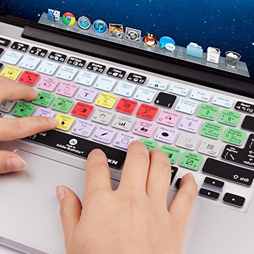 XSKN Adobe Illustrator prečice tastatura kože silikonske ai hotkeys natkrij za macBook Air 13 & MacBook Pro 13 15 17, Retina