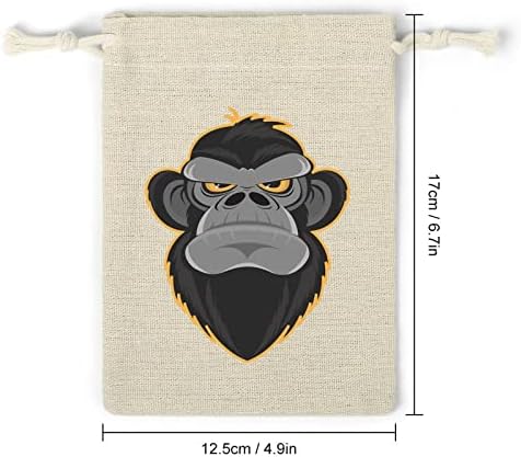 Gorilla face Drawstrings torbe za odlaganje bombona poklon torbe za višekratnu upotrebu sklopivi i kompaktni višenamjenski džepni