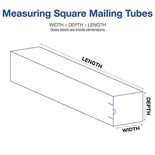 3 x 3 x 48 Kraft Square Mailing cijevi