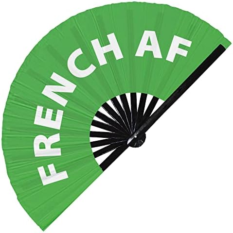 Francuski af Nacionalnost Ručni ventilator sklopivi bambuini kolač navijači za ruke Francuski kao jebač ventilatni outfit Party Gepts