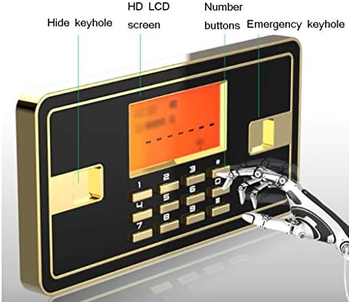 Yfqhdd Elektronska digitalna sigurnosna kutija, ormarići zidna sigurna kutija Cash Strongbox sa numeričkim ključevima brava za hitne